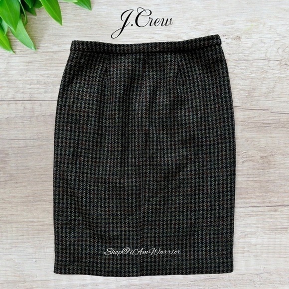 J.Crew wool houndstooth zipper moto style pencil skirt *shop@iamwarrior - Picture 8 of 13